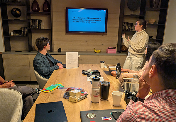 Workshop whiteboard: speech and discussion translated into wireframe sketches