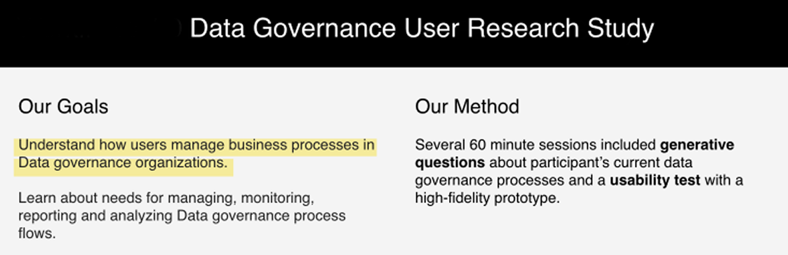 User research — video interviews and dashboard interface